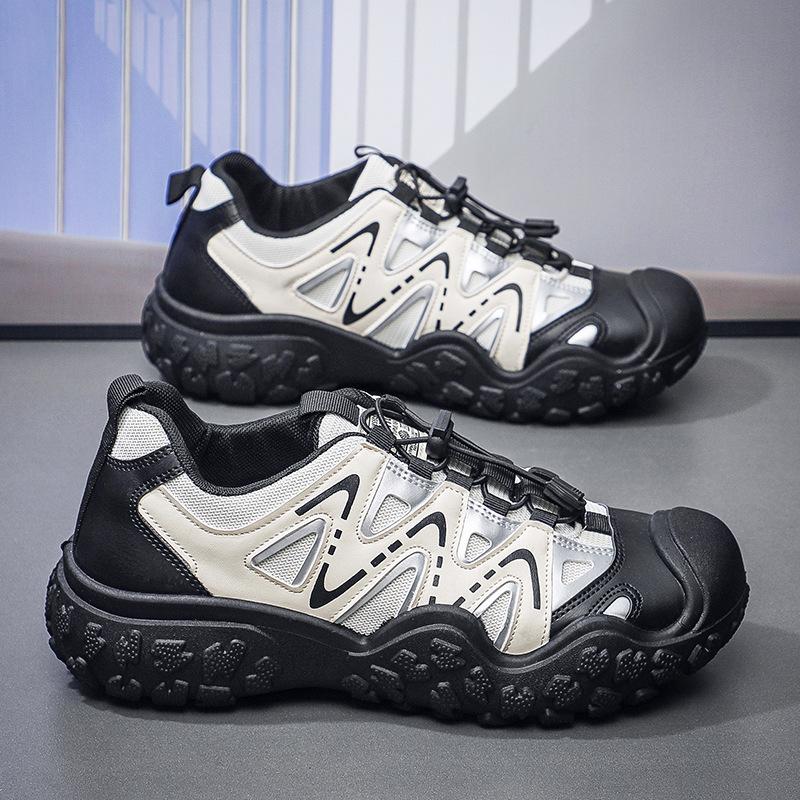 Mens Sneakers SpringAutumn Breathable Wear Resistant Tooling Shoes Platform Non-slip Outdoor Hiking Travel Shoes Tenis Masculino