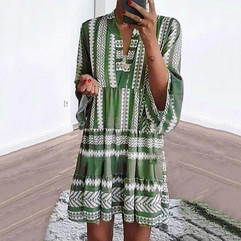 Wunsch Digitaldruck gestreiftes Kleid vier Farben acht Yards groß