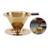 Coffee Dripper Strainer Manual Stainless Steel Cone Reusable Drip Filters Easy To Clean