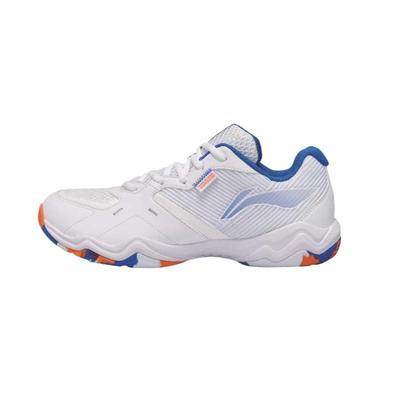 Li Ning Slip Resistant, Abrasion Resistant, Breathable Low Top Badminton Shoes Unisex White AYTS016-1