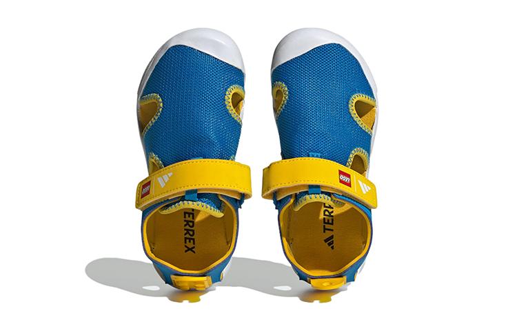 LEGO X Adidas Captain Toey Slip Resistant Abrasion Resistant Children's Sandals Blue Yellow Kids' IE4977
