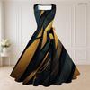 Women Plus Size Two Piece Outfit Halloween Print Sleeveless Square Neck Tie Waist Flared Dress Short Sleeve Cropped Shrug