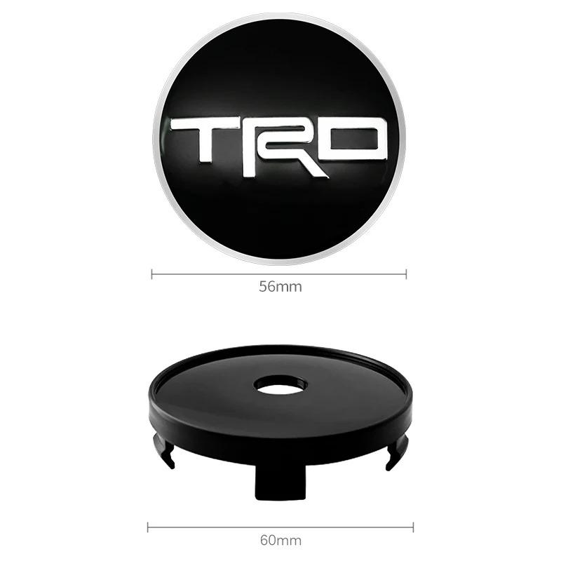 For Toyota YarXP114Pcs For Toyota TRD Corolla Auris Yaris Prius Highlander 60mm 56mm Car Wheel Center Hub Cap Rim Cover Stickers Badge Accessories
