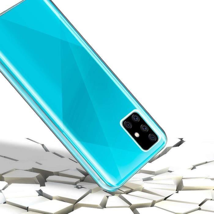 Case for Samsung Galaxy A51 - Full Body Transparent TPU Silicone Gel Case Soft Protection 2 Parts Front Back Phonillico®