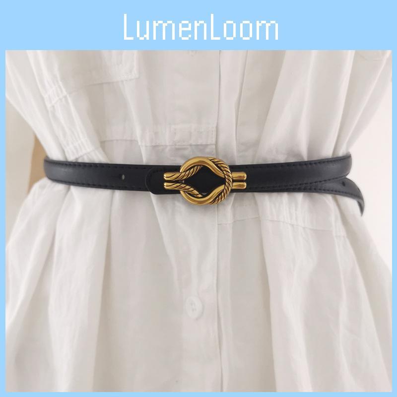Retro Womens Minimalist Belt Metal Buckle Fashion Dress Decoration Belt Waist