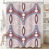 Bath Curtain Shower Decoration Modern Geometric Design Pattern Pink Blue White Stripes Waterproof Fabric for Home Bathroom Decor
