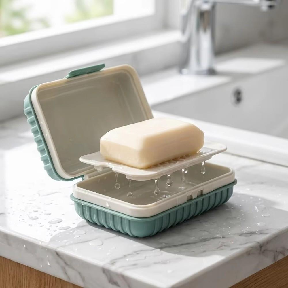 Waterproof Travel Soap Dish Drainable Design Soap Dish Portable Plastic Soap Box for Home Use