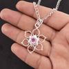 Round Kunzite Stone 925 Sterling Silver Sisters Gift Engagement Pendant Jewelry PP-18-11