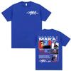 Rapper Maka Aura Tour Album 2025 T Shirts for Unisex Women Vintage Style Harajuku Street Tshirt Casual High Quality Cotton T Shirt