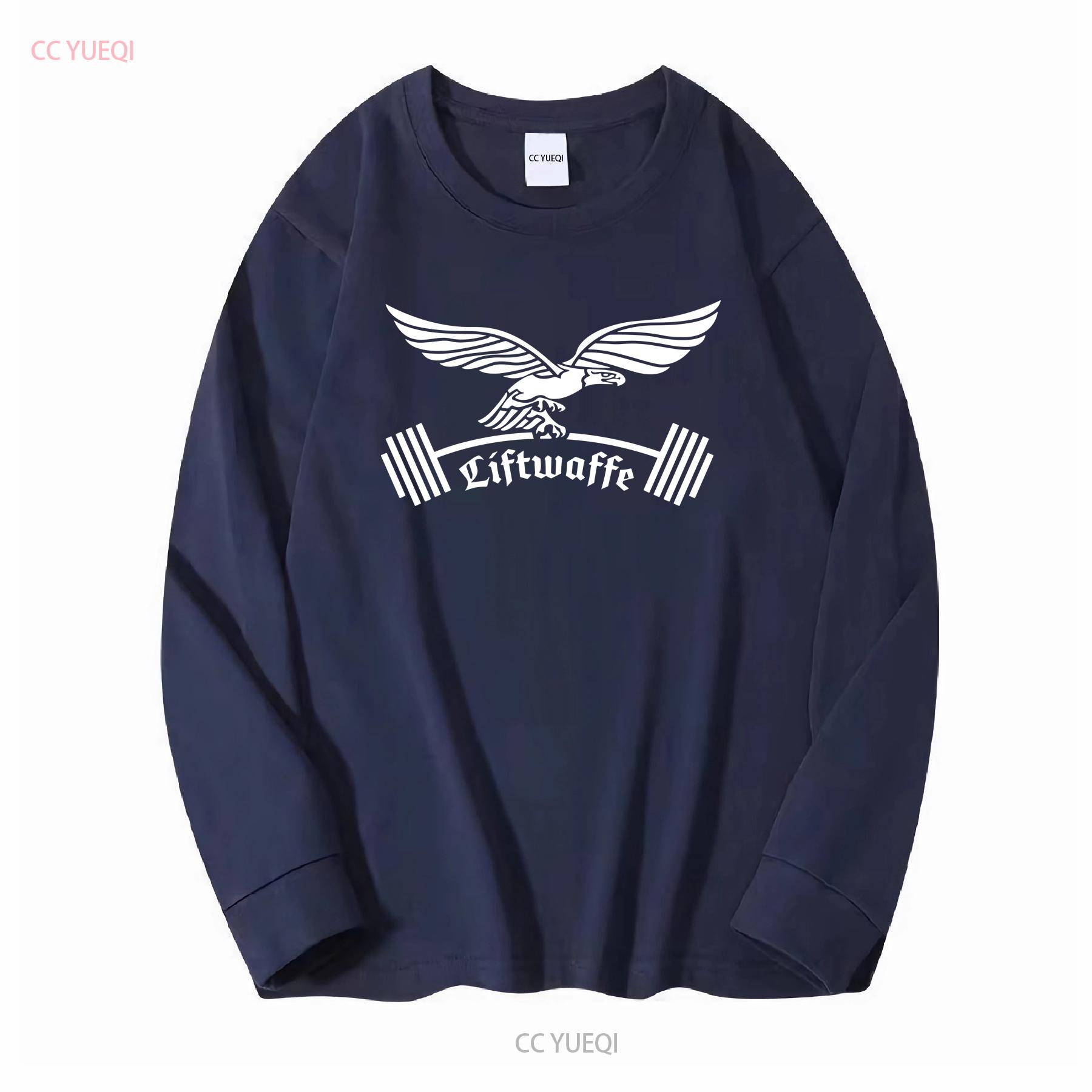 XIXI Fashion WW2 Duits Liftwaffe Luftwaffe grappige workout Gym Militair Gewichtheffer T-shirt lange of korte mouwen vintage Gewassen Casual XL