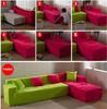 Elastic Solid Color Sofa Cover Set