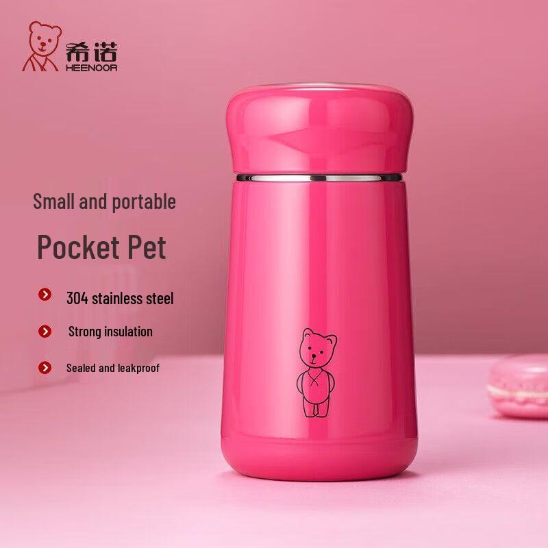 Heenoor Cute Portable 304 Stainless Steel Insulated Bottle