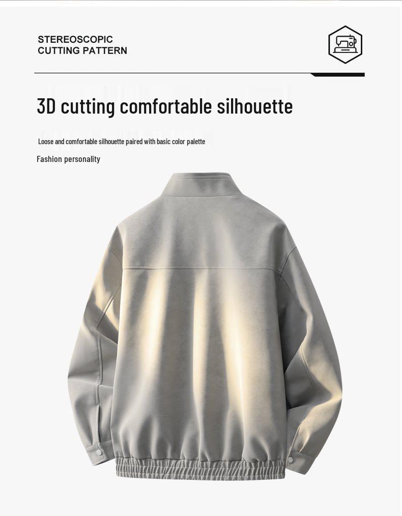 2026 Men's Casual High-End PU Leather Jacket - Hong Kong Style, Loose Fit, Lapel Design for Spring/Autumn