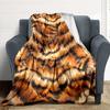 1pc Tiger Print Blanket, Lightweight Flannel Throw For Sofa, Bed, Travel, Camping, Livingroom, Office, Couch, Chair, And Bed,