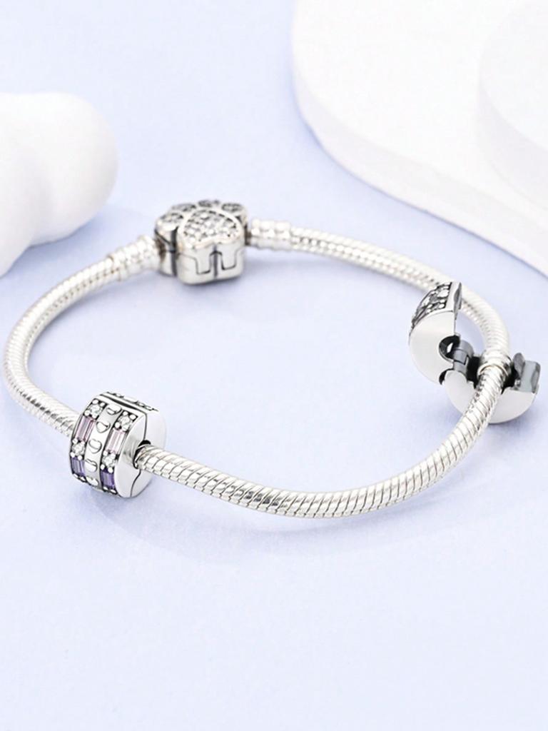 Colored Diamond Clips And Spacers Beads Charm Copper Plated Fit Charms Copperoriginal Bracelet For Jewelry Making Diy Charm
