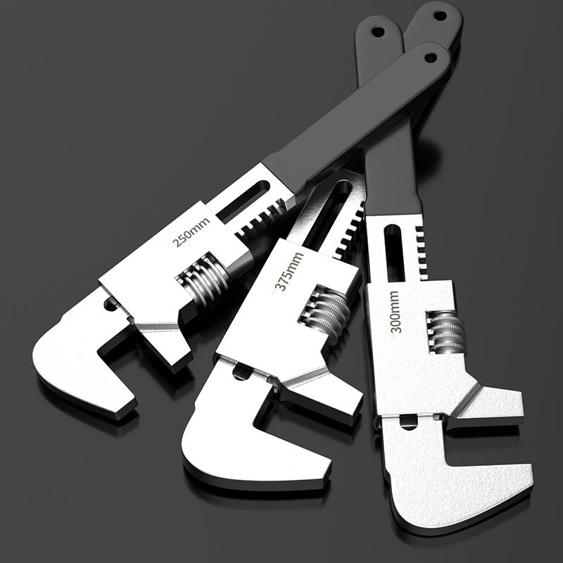 Cheie ajustabilă versatilă de tip F Cheie multifuncțională din oțel pentru chiuvetă de baie Cheie mare deschisă de uz casnic Repararea țevilor de baie