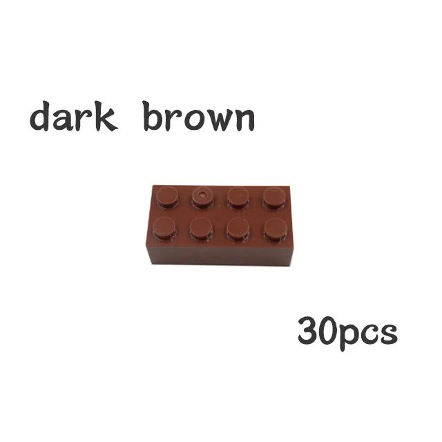 Non-Toxic 30Pcs Bulk Blocks Building Bricks Thick 2X4 Educational Assemblage Construction Toy For Children Size Compatible With Brand 3001
