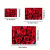 Red Rose Garden Rug - Vibrant Floral Design for Dining Room | Luxurious Indoor Carpet Anti Slip Carpet Can Be Machine Washed