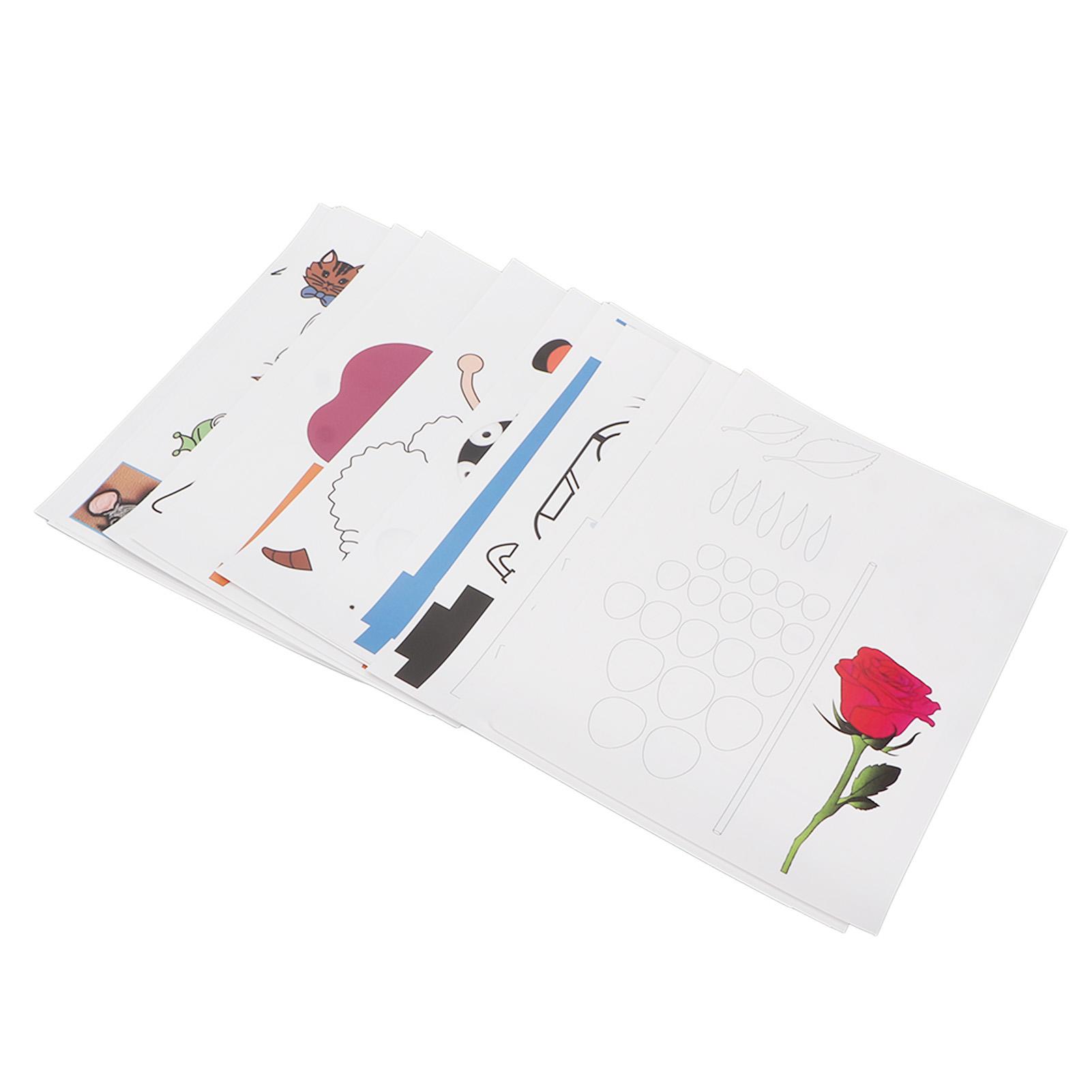 

3D Printer Drawing Paper 50 Patterns Thick Portable Hands On Ability 3D Pen Paper Stencils for Kids