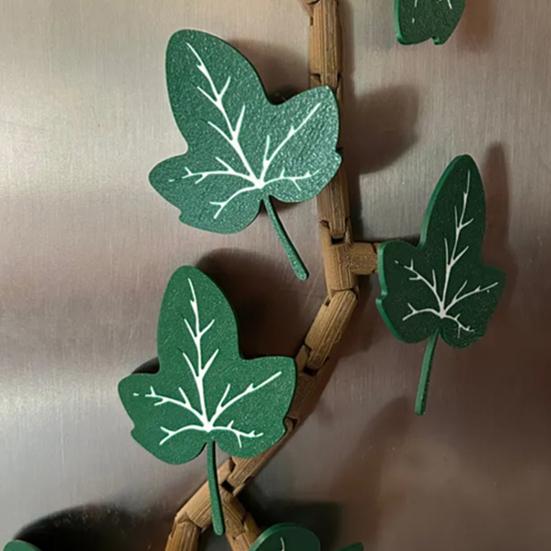 1 Set Climbing Ivy Refrigerator Magnet with Articulating Stems 3D Butterfly Simulated Vine Leaf Plants Fridge Magnet Kitchen Locker Decoration