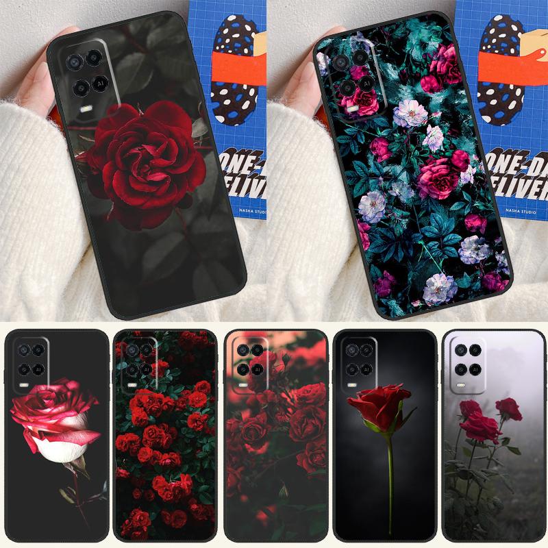 Red Rose Flower For Oppo A54 A57 S A78 A58 A98 A5 A9 A91 A15 A16 A17 A52 A72 A76 A96 A74 A94 A77 Phone Case