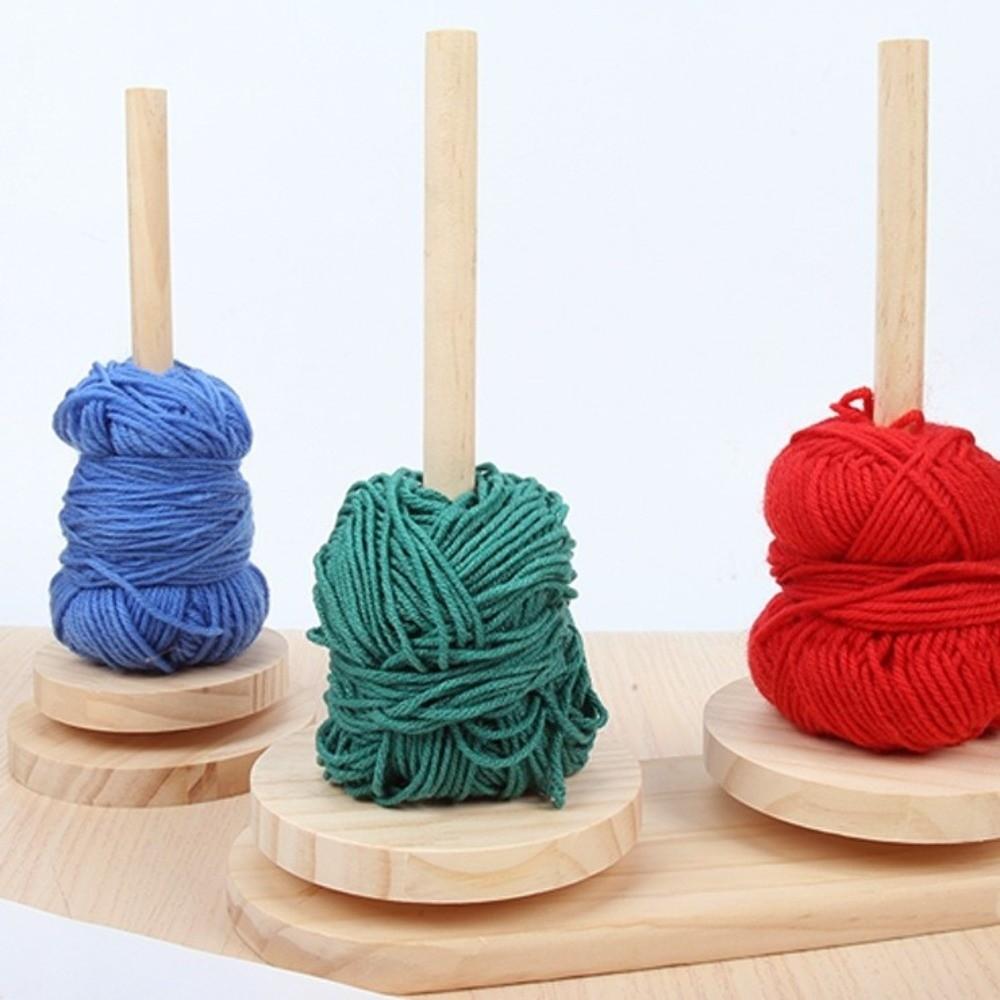 Portable Wool Yarn Winding Axis Frame Wooden Yarn Holder Durable Yarn Rotating Tool  Household