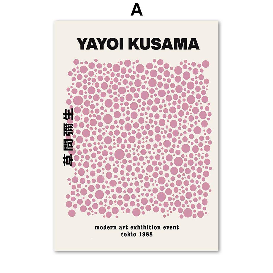 Matisse Poster Yayoi Kusama Abstract Posters and Prints Canvas Patings Bauhaus Wall Art Pictures for Living Room Boho Home Decor