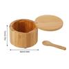 Salz- und Gewürzdosen, Pfefferdosen, Gewürzbox aus Bambus, Schüssel, Aufbewahrungstopf-Set, Holz, Zuckerbehälterhalter, Deckelfunktion, mehrere Schalen