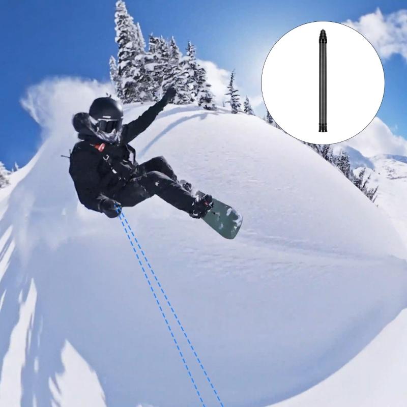 Leichter Selfie-Stick aus Kohlefaser für 360-Kameras Unsichtbares Design Verstellbare Länge Stabilität Einfache Bedienung