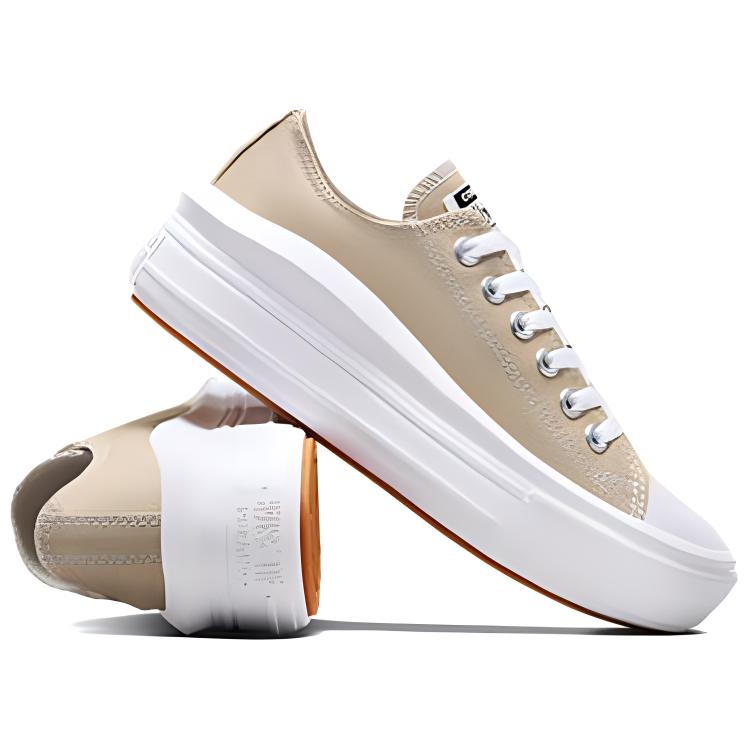 Converse  Chuck Taylor All Star Move Platform Low Nutty Granola Women Sneakers Tan White Gum A07580C