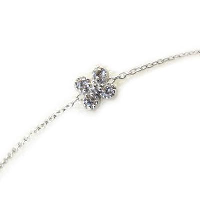 [M1691] - Weißes 'Flora'-Silberarmband