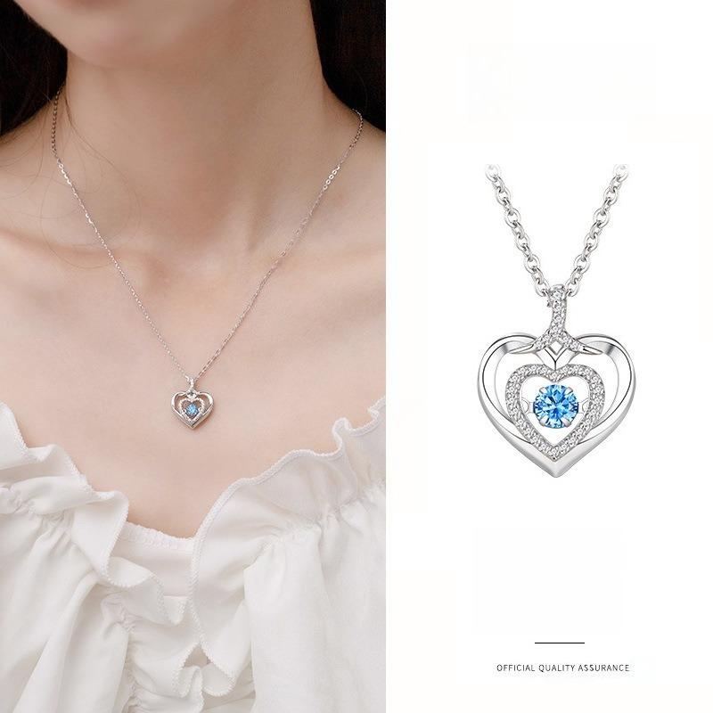 Love Smart Necklace, Female Beating Heart, Collarbone Chain Ins Advanced Sense, Simple and Light Luxury Niche, Wholesale