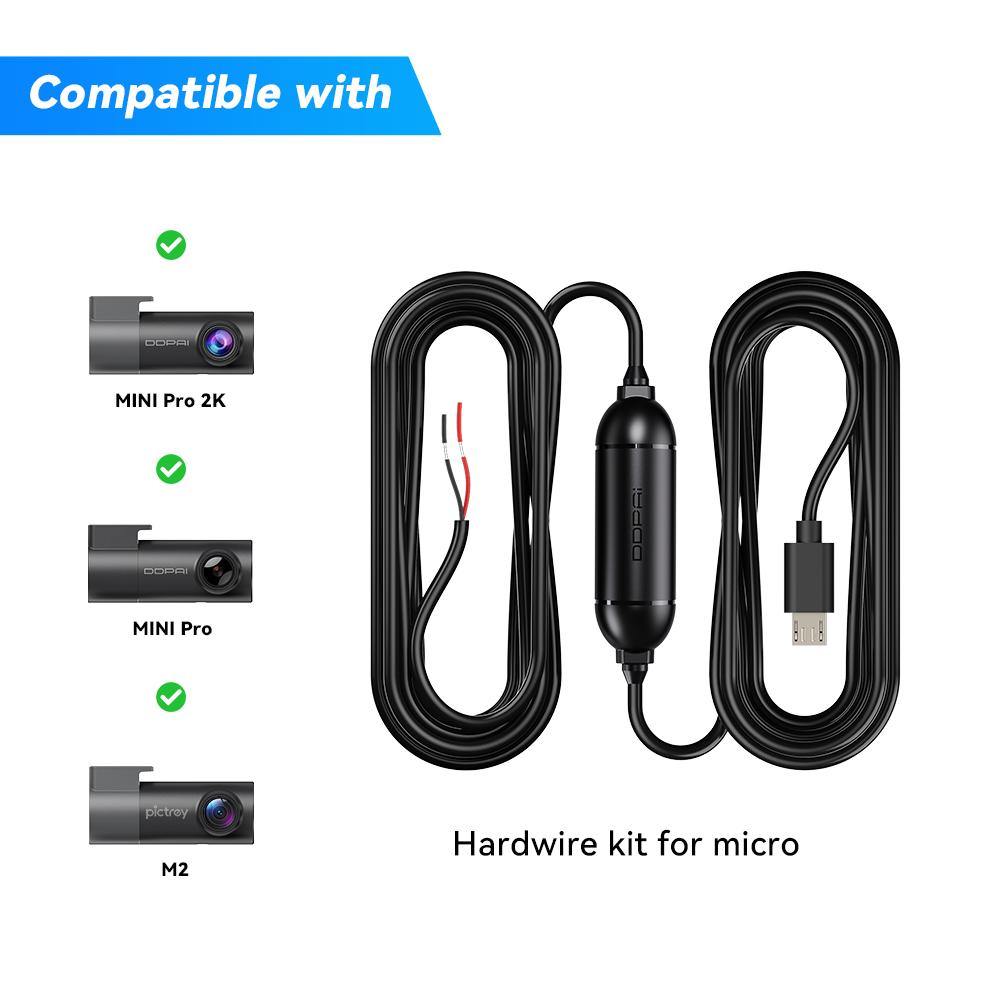 DDPAI Dashcam Hardwire Kit for 24H Parking Monitor Compatible with N1/N3 Pro/N5/Z40/Z50 For MINI Pro