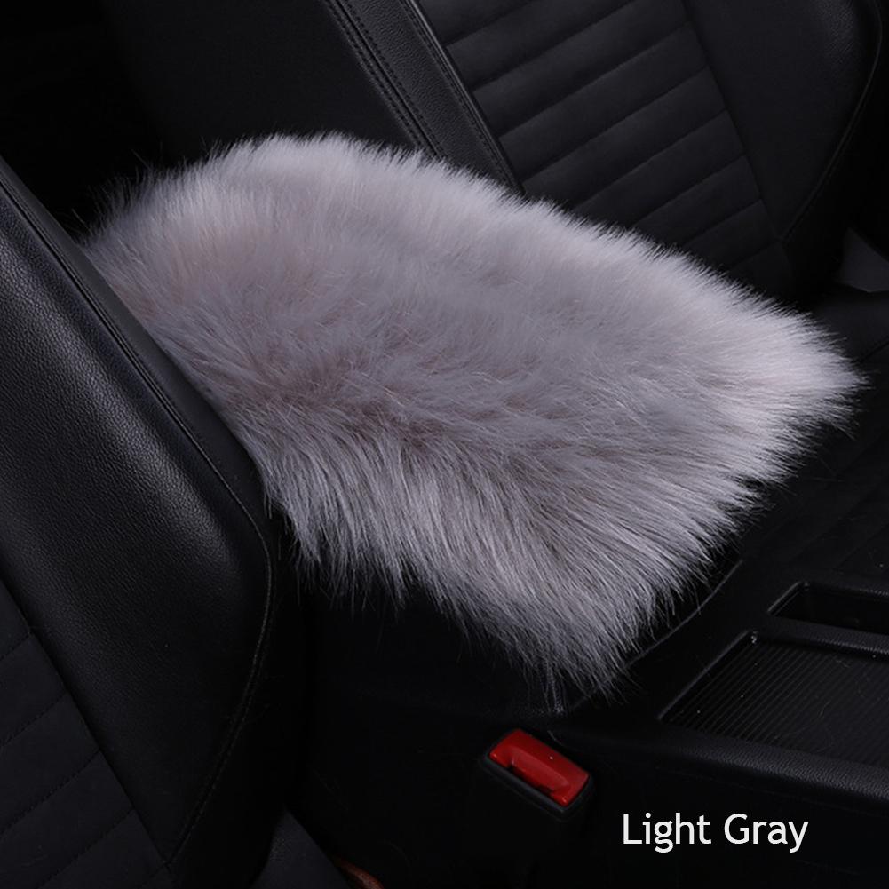 Faux Fur Car Plush Armrest Cover Auto Center Arm Rest Console Pad Wool Cushion Protector Universal Auto Car Interior Accessories