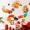Cartoon Chinese Paper Dance Horse 2026 Horse Year 3 D Dragon Horse Craft Handmade Handheld Horse Ornaments Lunar New Year Gift