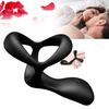 Triple-Ring Vibrating Prostate Massager Cock Ring Silicone Anal Stimulator with Multi-Frequency Vibration Dual Delay Rings for Enhanced Pleasure