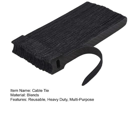 50/100Pcs Reusable Cable Ties Heavy Duty Multi-Purpose Headphones Audio Computer Phone Charging Cable Tie Wraps Fastening Straps