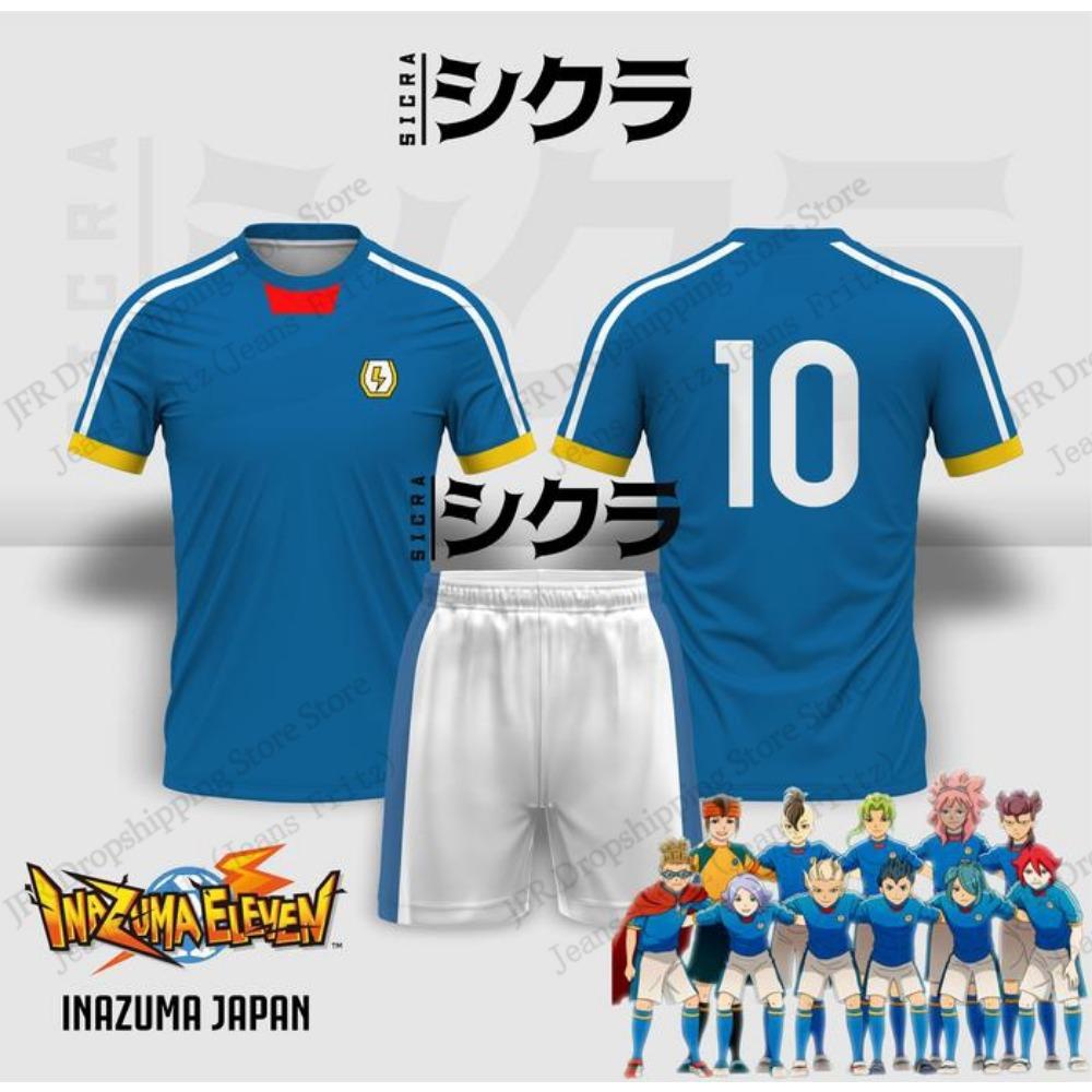 Jersey Set Anime Captain Tsubasa Nankatsu Anime Football 3d Print Set Men Fashion T-shirt+Short 2Piece Sport Tracksuit Suit Kids