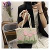 No Brand Handmade Knitted Tote Bag With Woven Pattern For Casual Daily Use