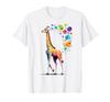 Giraffe Geometrische Abstrakte Kunst Bunte Grafische Giraffe T-Shirt Herren Damen T-Shirts Oberteil