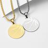 Fashion New Basketball Pendant, Simple Basketball Sports Necklace, European and American Trend Necklace