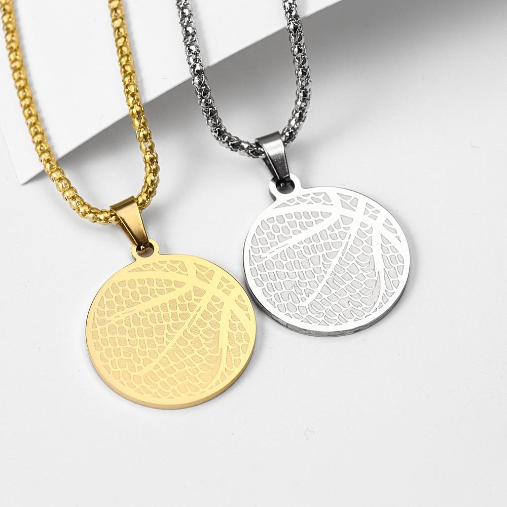 Fashion New Basketball Pendant, Simple Basketball Sports Necklace, European and American Trend Necklace