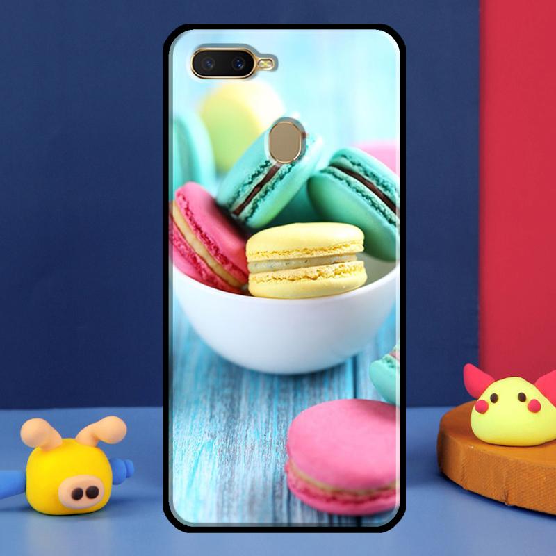 Macarons Cake Dessert Case For Oppo A98 A78 A58 A15 A16 A17 A5 A9 A91 A52 A72 A76 A96 A74 A94 A54 S A57 A77 Cover