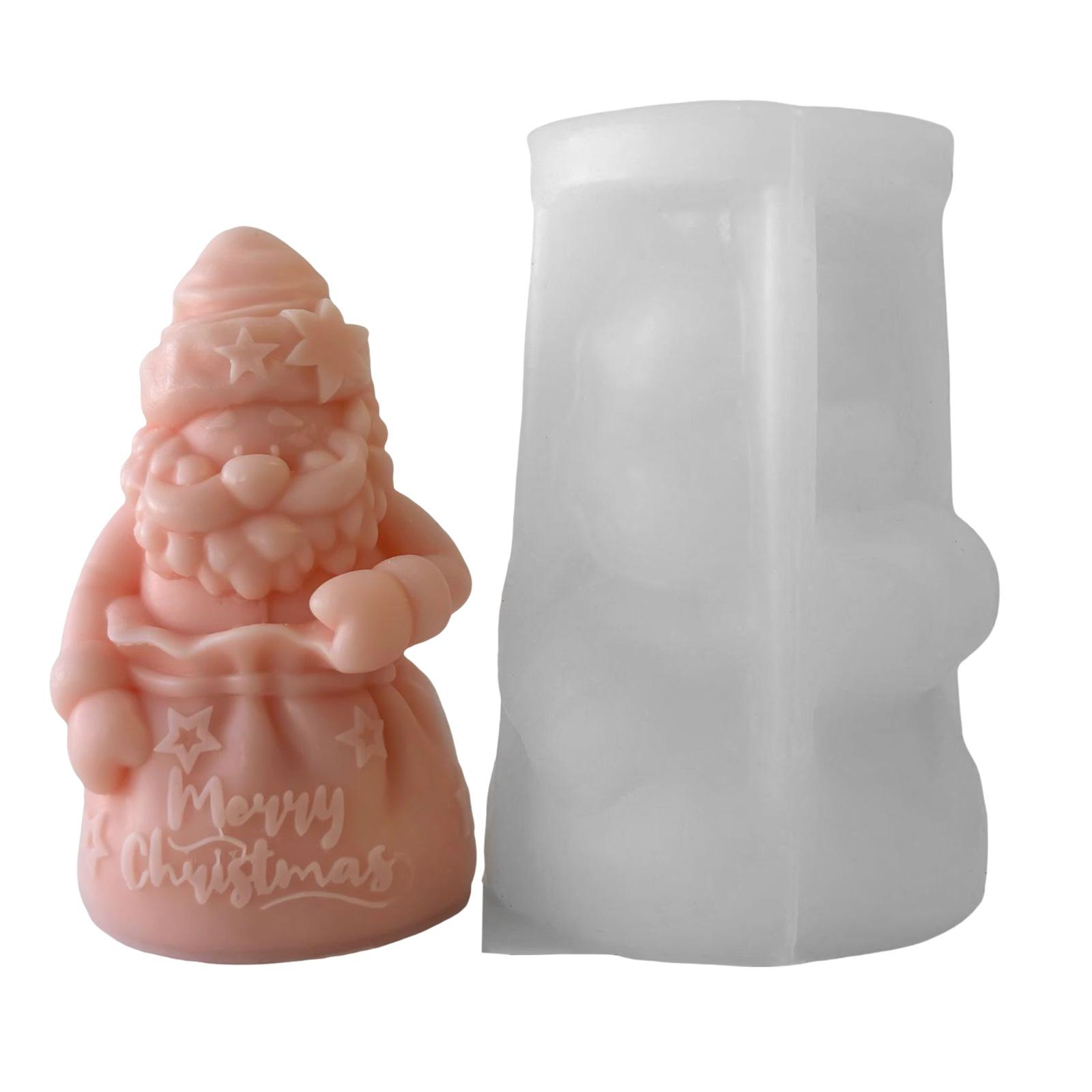 

Форма для рождественской свечи Санта-Клауса Подробная силиконовая форма для свечи Санта-Клауса для уникальных рождественских свечей 5068