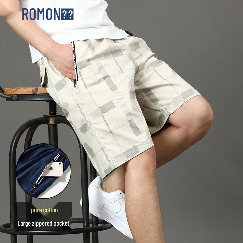 Romon Men s Loose Casual Beach Shorts 5XL