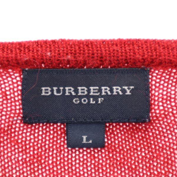 Burberry Sanyo Shokai Made In Japan Wool Mohair Blend Golf Long Sleeve Knit Men's Used