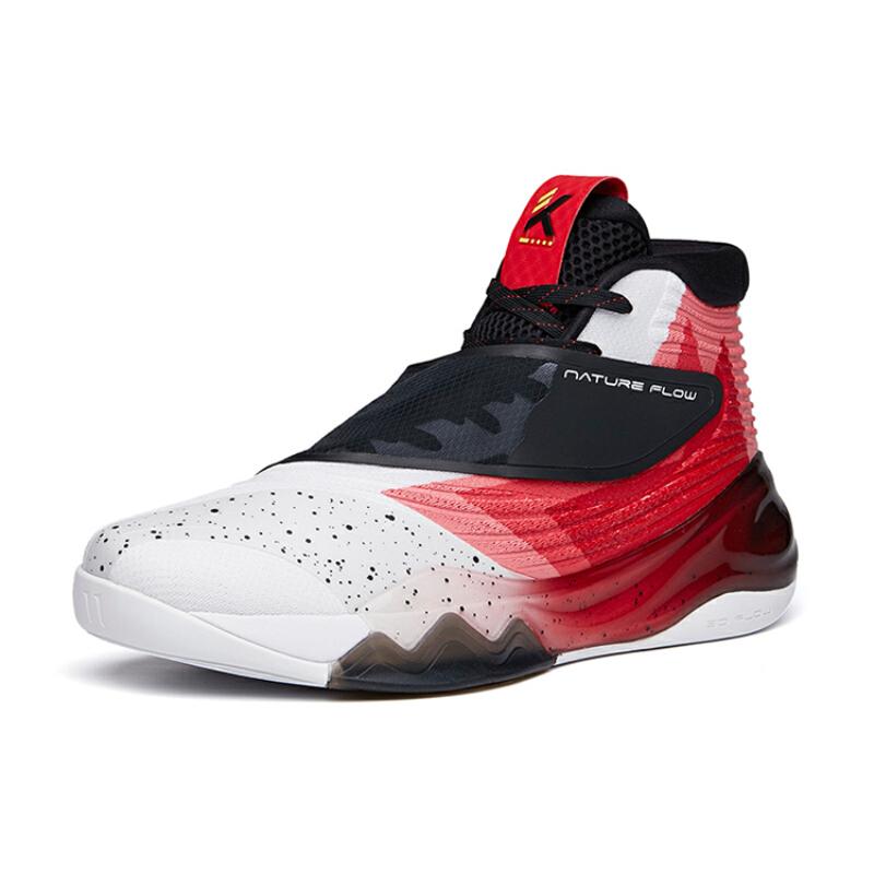 Anta KT6 Anti-Slip Wear-Resistant Mid-Top Performance Basketball Shoes Men's Red Sneakers 112131101-3