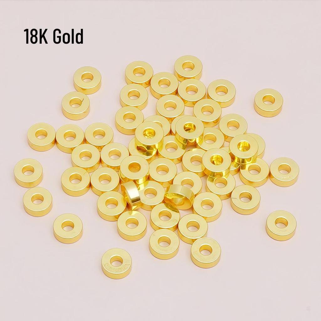 14k Gold-Filled Color-Retaining Thick Round Spacer Beads for DIY Jewelry