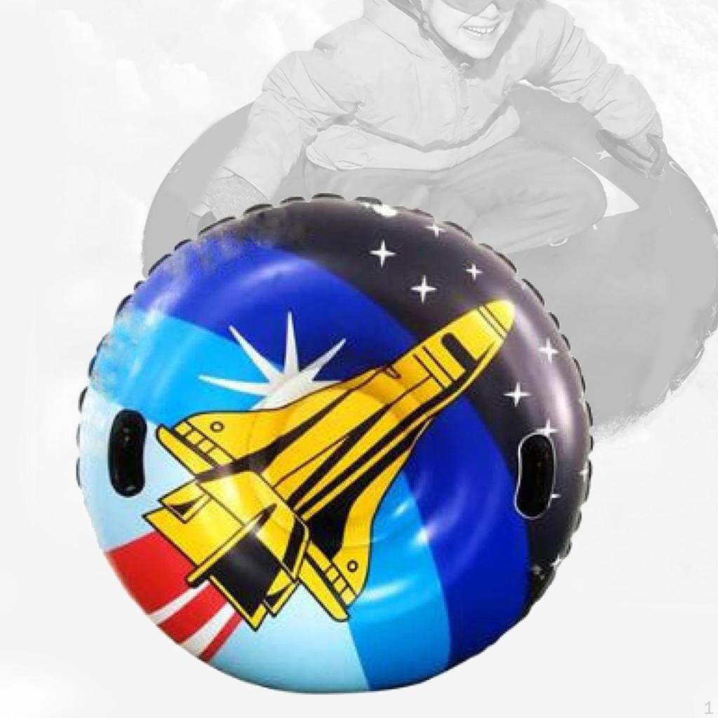 Durable PVC Snow Tube with Easy Inflation and Deflation - Perfect for Outdoor Sledding Skating