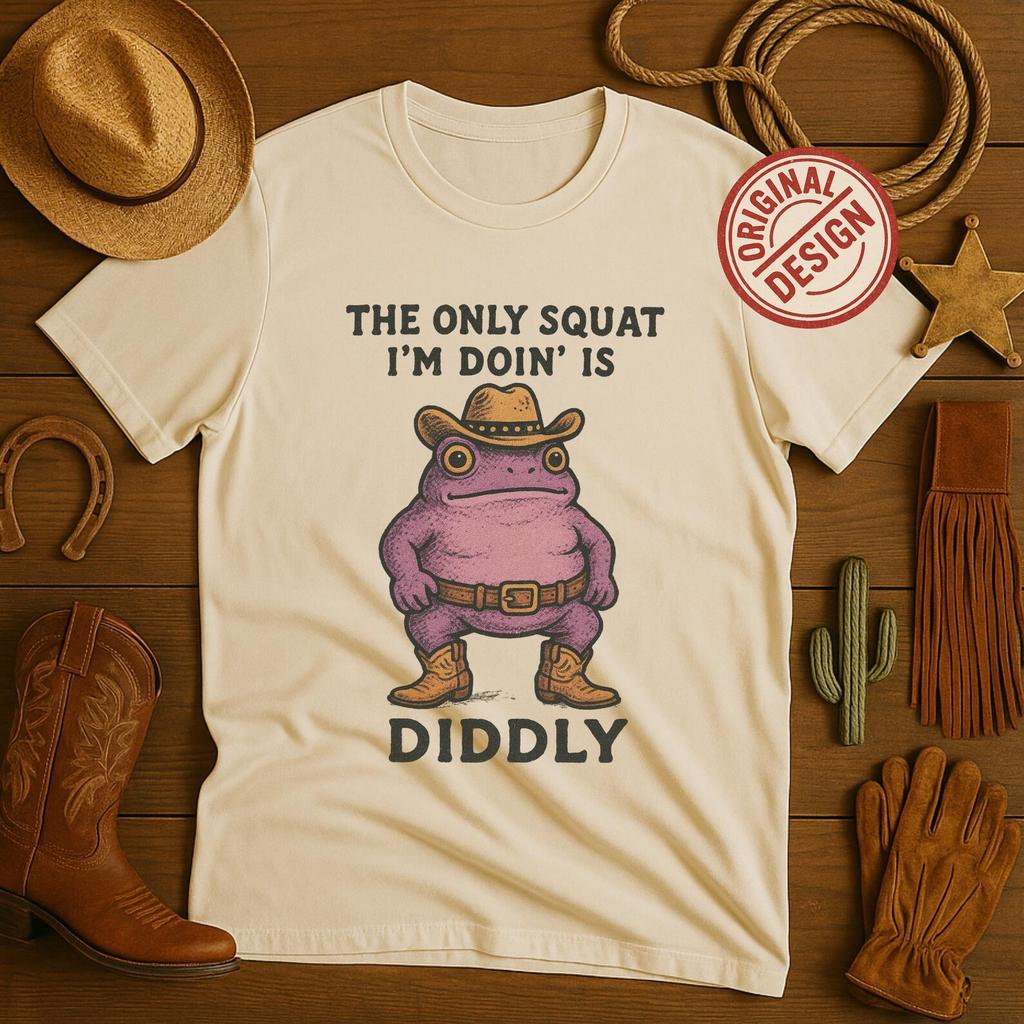 Funny Cowboy Frog T-Shirt – Retro Gym Humor Graphic Tee